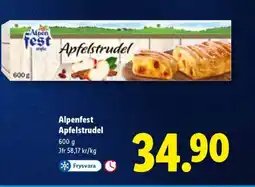 Lidl Alpenfest Apfelstrudel erbjuda