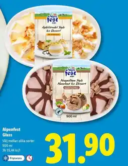 Lidl Alpenfest Glass erbjuda