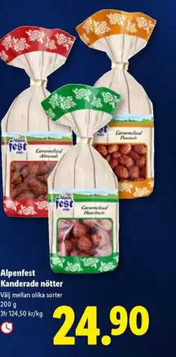 Lidl Alpenfest Kanderade nötter erbjuda