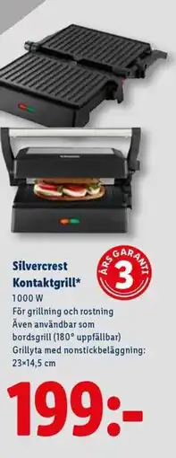 Lidl Silvercrest Kontaktgrill erbjuda