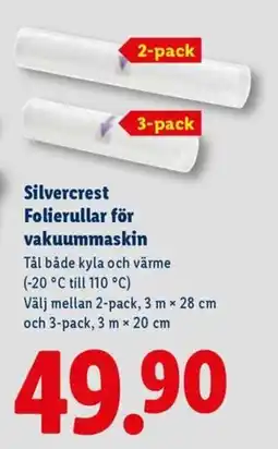 Lidl Silvercrest Folierullar för vakuummaskin erbjuda