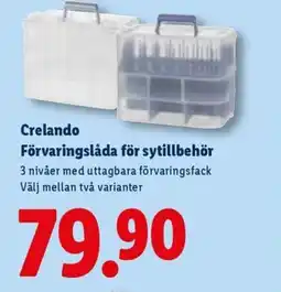 Lidl Crelando Förvaringslåda för sytillbehör erbjuda