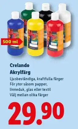 Lidl Crelando Akrylfärg erbjuda
