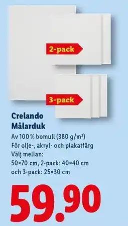 Lidl Crelando Målarduk erbjuda