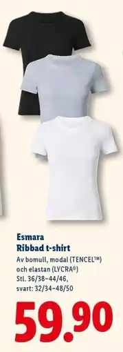 Lidl Esmara Ribbad t-shirt erbjuda