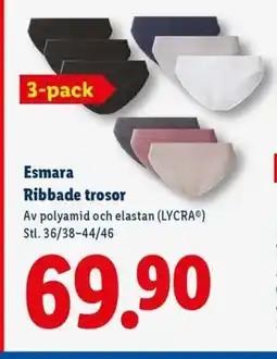 Lidl Esmara Ribbade trosor erbjuda