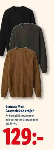 Lidl Esmara Men Grovstickad tröja erbjuda