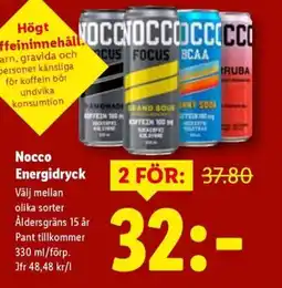 Lidl Nocco Energidryck erbjuda
