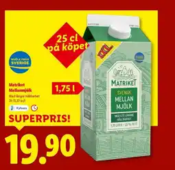 Lidl Matriket Mellanmjölk erbjuda
