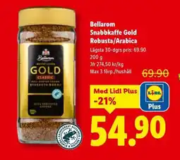 Lidl Bellarom Snabbkaffe Gold Robusta/Arabica erbjuda