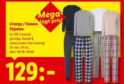 Lidl Livergy/Esmara Pyjamas erbjuda