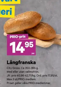 City Gross Långfranska, Pris i appen erbjuda