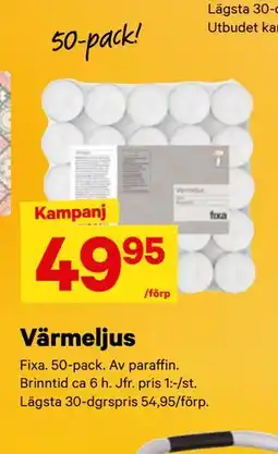 City Gross Värmeljus erbjuda