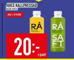 Matdax Råsaft Juice kallpressad erbjuda
