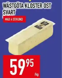 Matdax Wästgöta kloster ost svart erbjuda