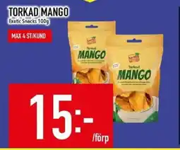 Matdax Torkad mango erbjuda