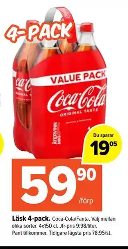 Coop Extra Läsk 4-pack erbjuda
