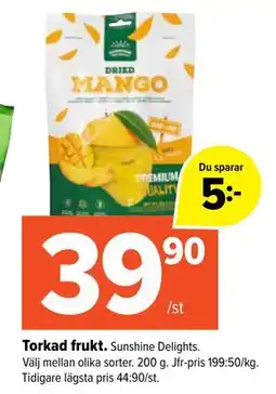 Coop Extra Torkad frukt erbjuda