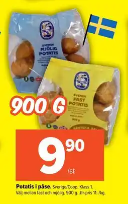 Coop Extra Potatis i påse erbjuda