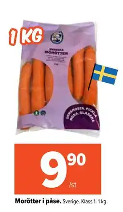 Coop Extra Morötter i påse erbjuda
