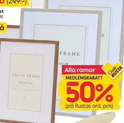 Rusta Alla ramar erbjuda