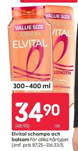 Rusta Elvital schampo och balsam erbjuda
