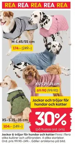 Rusta Jackor & tröjor för hundar och katter erbjuda