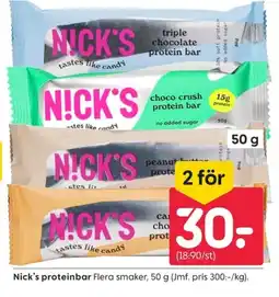 Rusta Nick's proteinbar erbjuda