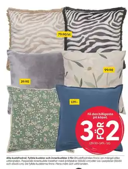 Rusta Alla kuddfodral, fyllda kuddar och innerkuddar erbjuda