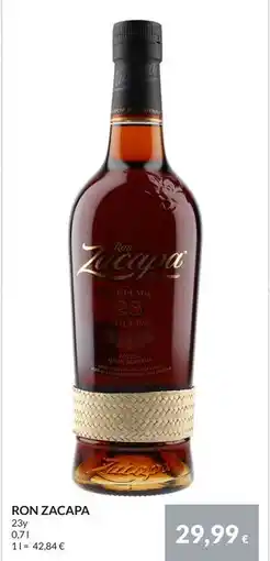 Nielsen Discount RON ZACAPA, EUR 29.99 erbjuda