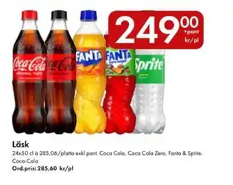 Coca Cola, Coca Cola Zero, Fanta & Sprite Läsk