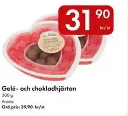 Snabbgross Gelé- och chokladhjärtan erbjuda
