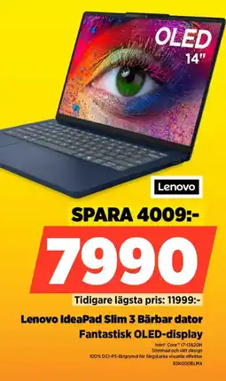 Power Lenovo IdeaPad Slim 3 Bärbar dator 83K000BLMX erbjuda