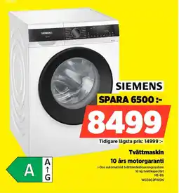 Power SIEMENS Tvättmaskin WG56G2FWDN erbjuda