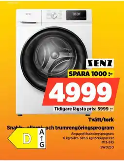 Power SENZ Tvätt/tork M13-B13 SWD250 erbjuda