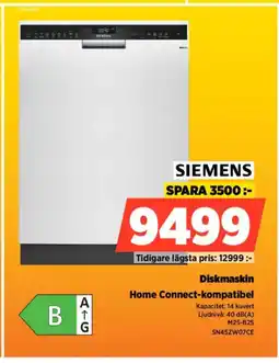 Power SIEMENS Diskmaskin SN45ZW07CE erbjuda
