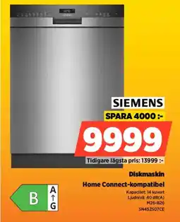 Power SIEMENS Diskmaskin SN45ZS07CE erbjuda