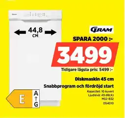 Power GRAM Diskmaskin 45 cm DS4010 erbjuda