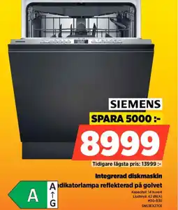 Power SIEMENS Integrerad diskmaskin SN63EX27CE erbjuda