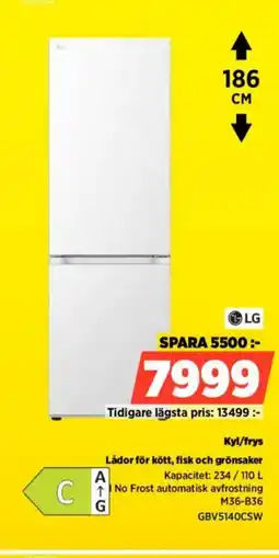 Power LG Kyl/frys GBV5140CSW erbjuda