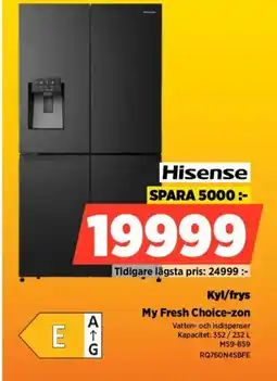 Power Hisense Kyl/frys RQ760N4SBFE erbjuda