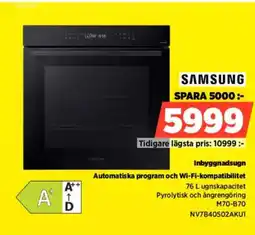 Power SAMSUNG Inbyggnadsugn NV7B40502AKU1 erbjuda