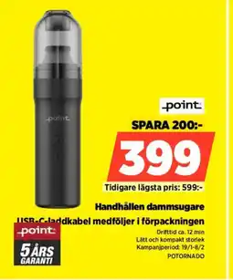 Power Point Handhållen dammsugare POTORNADO erbjuda