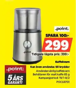 Power Point Kaffekvarn POCG9701 erbjuda