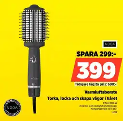 Power NOOA Varmluftsborste LUXE erbjuda