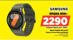 Power SAMSUNG Galaxy Watch7.40 mm BT SML300NZGAEUB erbjuda