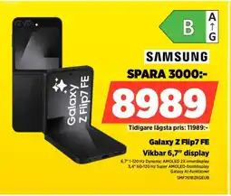 Power SAMSUNG Galaxy Z Flip7 FE SMF761BZKGEUB erbjuda