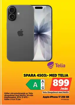 Power Apple iPhone 17 256 GB IP17256GBLK erbjuda