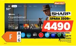 Power SHARP 4K Smart Google TV 50HL4465E erbjuda
