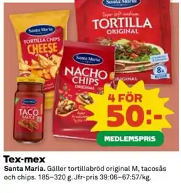 Coop Santa Maria Tex-mex erbjuda